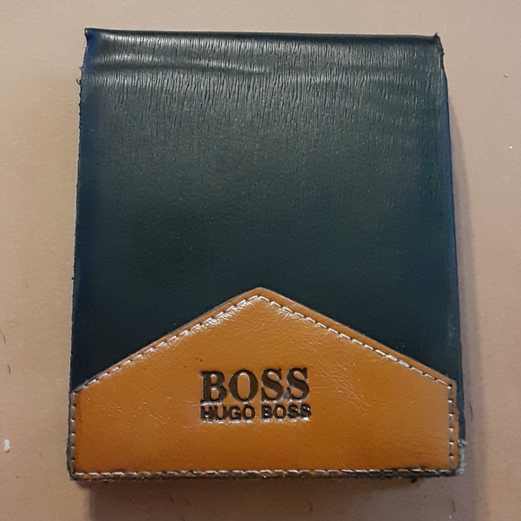 hugo boss brown leather wallet